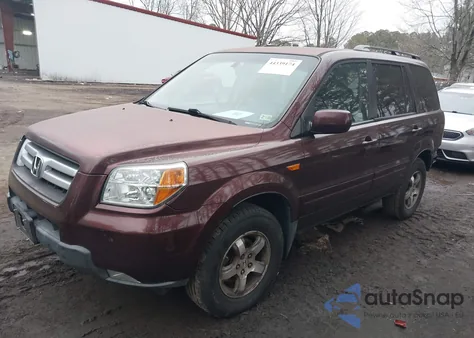 2007 Honda Pilot Ex-L из США, поврежденный, VIN 5FNYF18517B017781